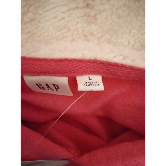 GAP Womens SIZE Large Pink Logo Hoodie Sweatshirt  Cotton Blend NWT - Picture 8 of 12